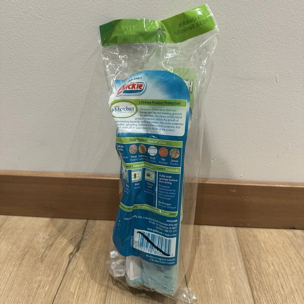 (1) Quickie Automatic‎ Roller Mop Refill Sealed Pkg #0572 SEALED